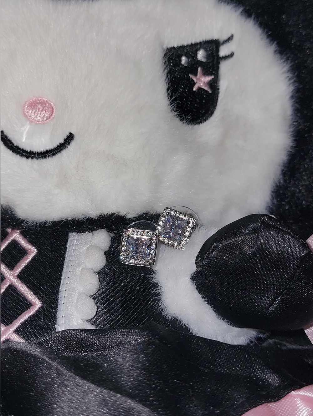 Rocksbox Kate 9mm Studs - Cubic Zirconia Pave - High Polish Rhodium Plating